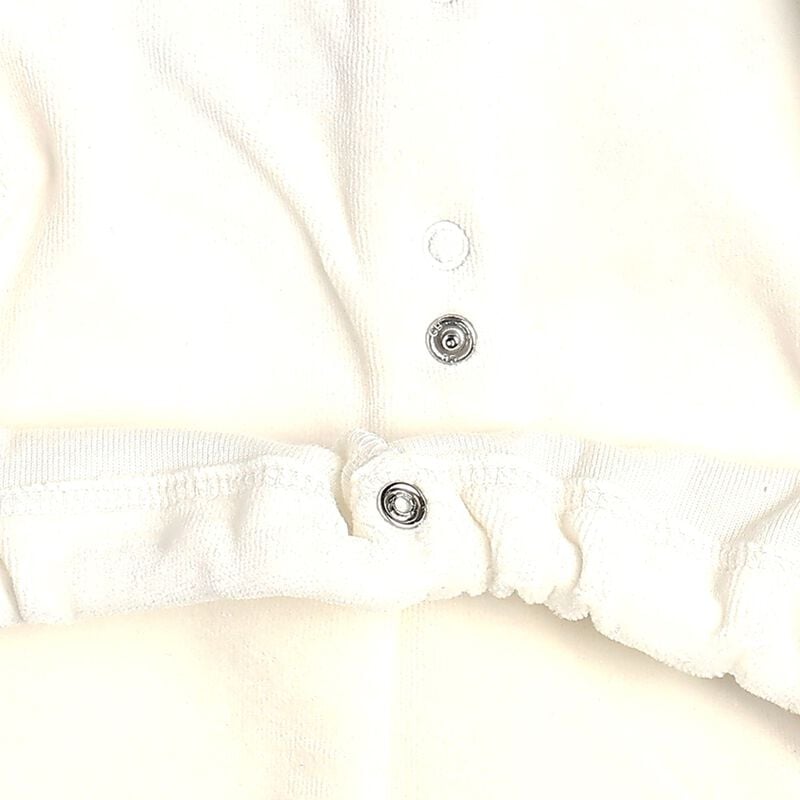 Girls Bronze Velour Nappy Opening Babysuit image number 3